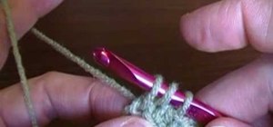 Do the half-double crochet stitch for a scarf