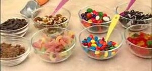 Set up an ice cream bar for a party