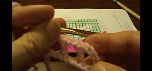 Filet crochet using a heart graph or chart