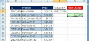 Reduce a column of numbers by a percentage in Excel