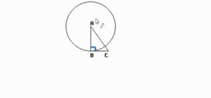 Find a central angle with a radius and a tangent