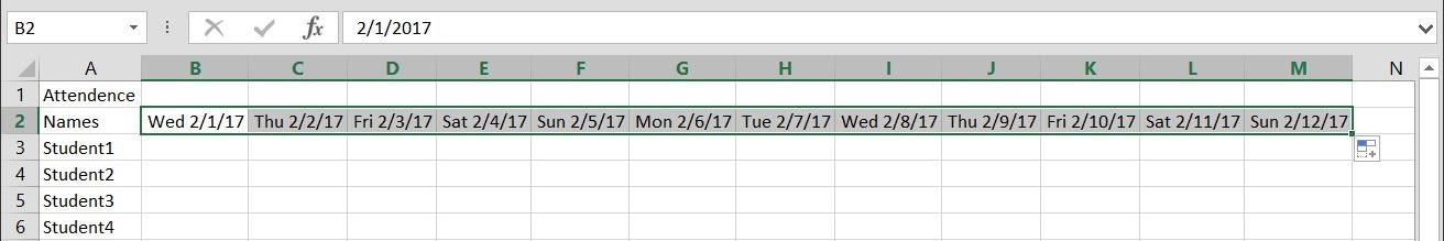 How to Create a Basic Attendance Sheet in Excel