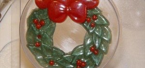 Make a holiday Christmas wreath with melt & pour soap