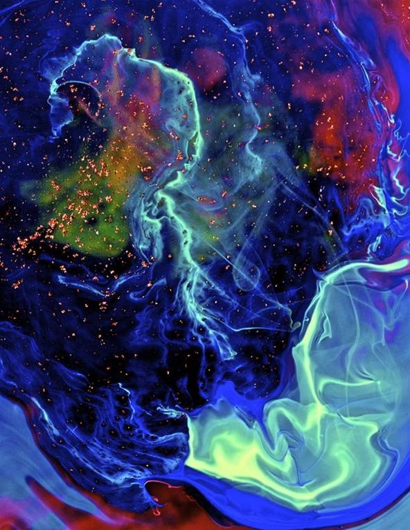 Creating the Cosmos With Ink, Paint & Water