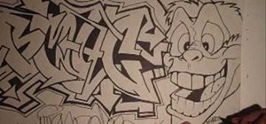 Draw a BMAC graffiti tag in pencil and pen with Wizard