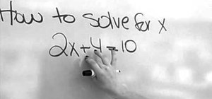 Solve for X in algebra