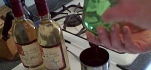 Make wax seal corks on glass bottles for mead or wine