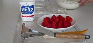 Make homemade strawberry frozen yogurt