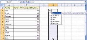 Randomly generate whole numbers in Microsoft Excel