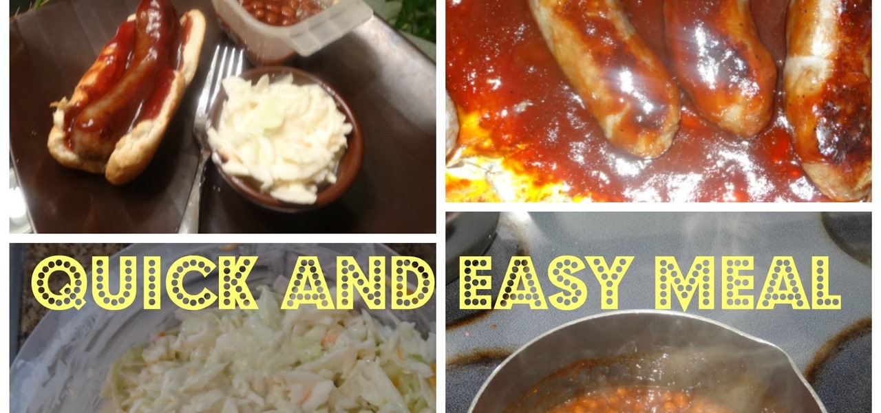 BBQ Brats; Baked Beans & Cole Slaw