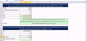 Calculate how much you'll need for retirement in Microsoft Excel