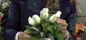 Make a fresh flower bouquet using roses