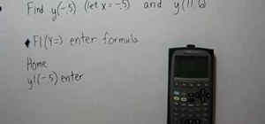 Evaluate functions on a calculator TI-89