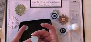 Make flower magnets and faux brads