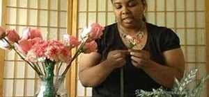 Make carnation flower buttoniers for a wedding