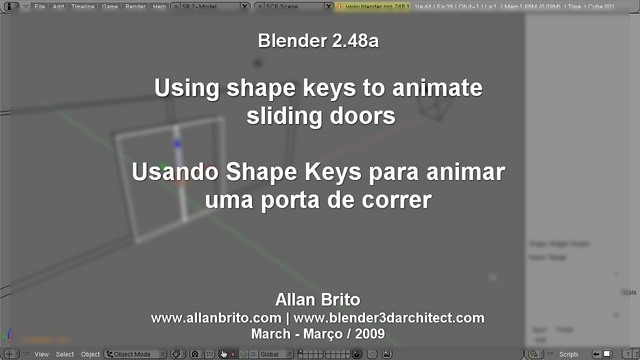 Animate sliding doors with shape keys in Blender 2.5