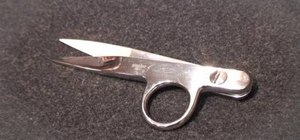 Use thread snip scissors