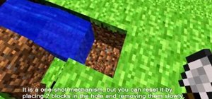 Control the flow of lava and water by using redstone in Minecraft