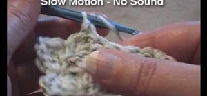 Crochet a left handed seed stitch scarf