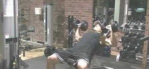 Workout with the incline dumbbell bench press