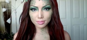 Create a dirty sexy swamp mermaid makeup look for Halloween
