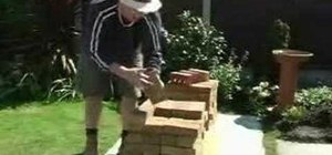 Stack bricks to prepare for a job