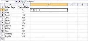 Create an in-cell graph in Excel