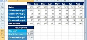 Create a budget with formula inputs in Microsoft Excel