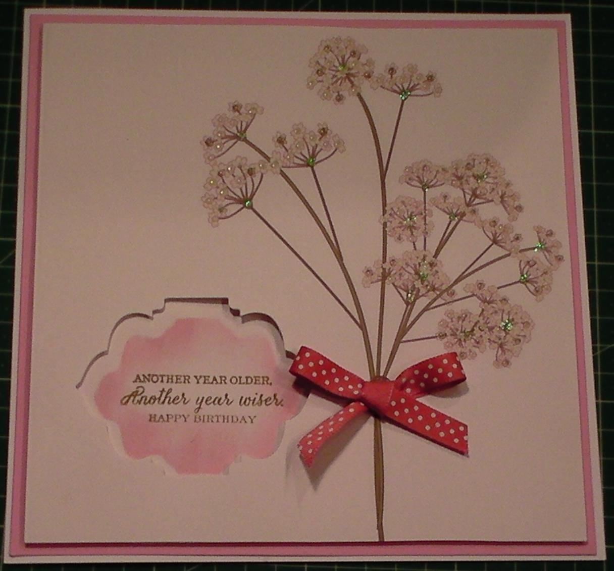 Make a Pretty & Quick Floral Aperture Rubber Stamp Card