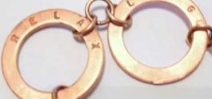 Make a copper mantra bracelet out of washers and a letter die set