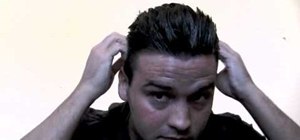Create a rockabilly slick back hairstyle for men