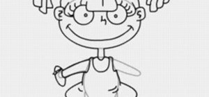 Draw the character Angelica Pickles from Rugrats