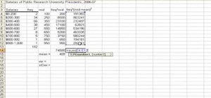 Calculate variance and standard deviation using Excel