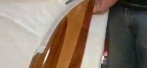 Repair the edge of a wooden propeller for an airplane