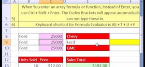 Create a basic array formula in Microsoft Excel