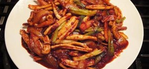Cook Korean style stir-fried squid
