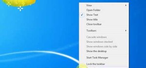 Activate the quick launch toolbar in Windows 7