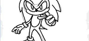 Draw Sonic from Sonic the Hedgehog