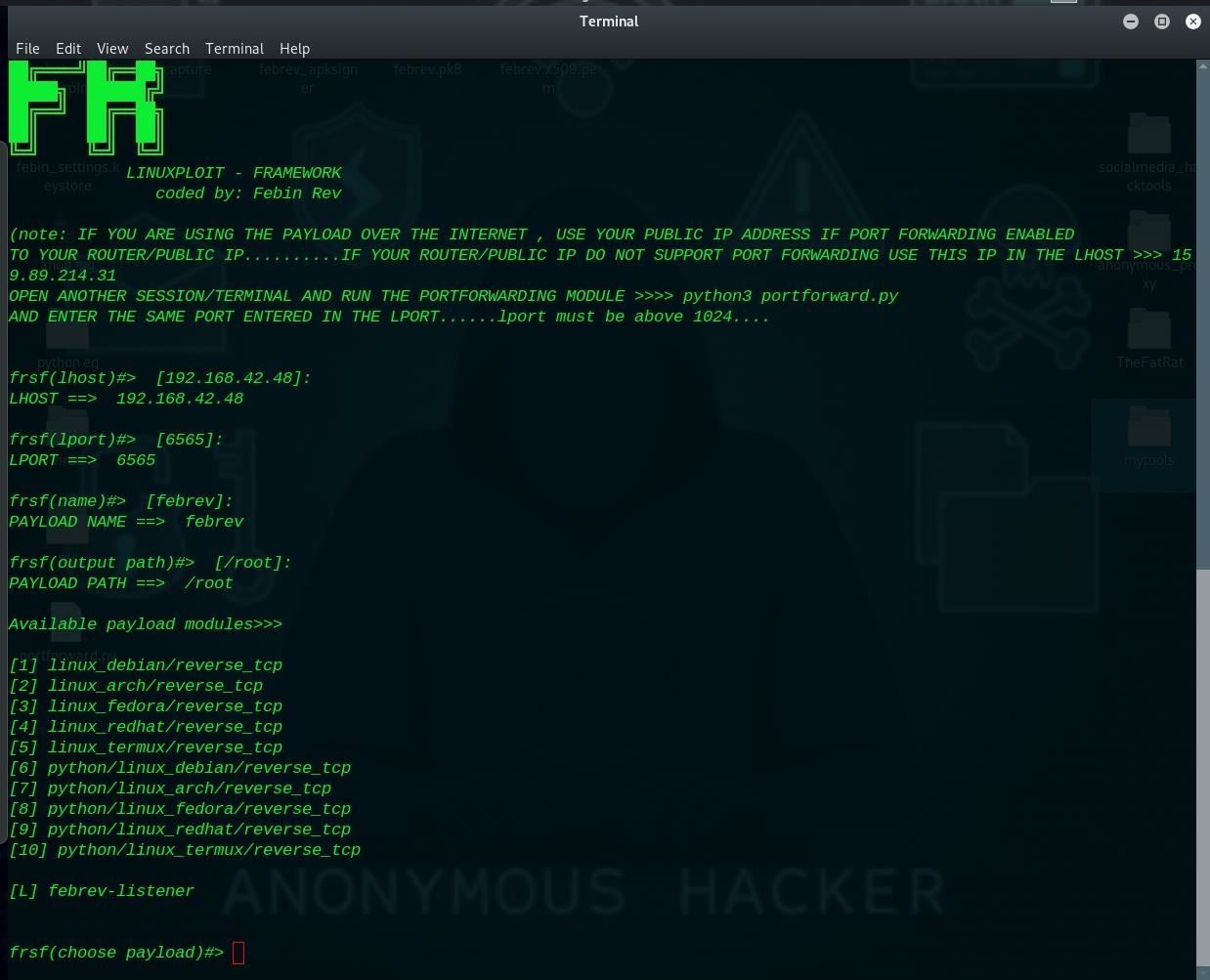 HACKING LINUX SYSTEMS by LINUX USING FEBREV-LINUXPLOIT FRAMEWORK. Hack the Hacker....