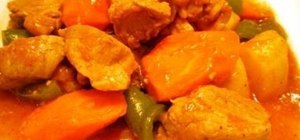 Make Filipino pork afritada (pork in tomato sauce)