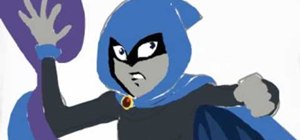 Draw Raven from the Teen Titans cartoon series