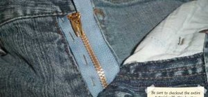 Seamlessly replace the zipper on a pair of jeans