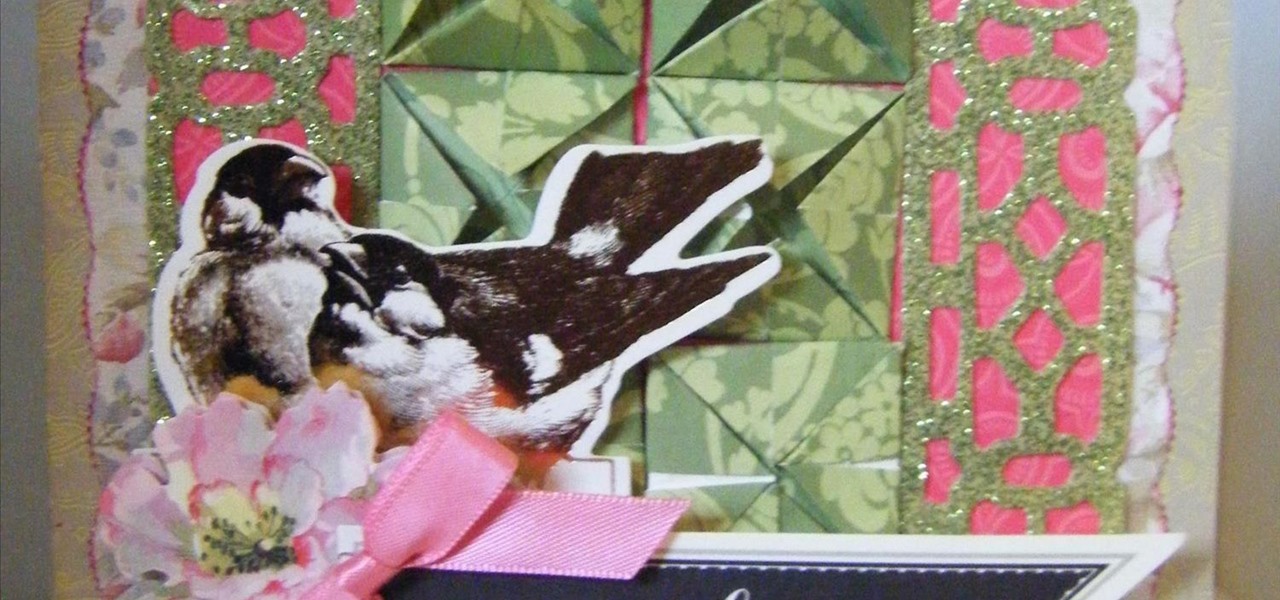 Make a Glitter Frame Sticker Floral Card