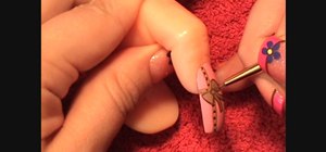 Make cute pink and brown gift acrylic nails
