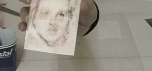 Transfer a printed photograph onto trading card-sized watercolor paper