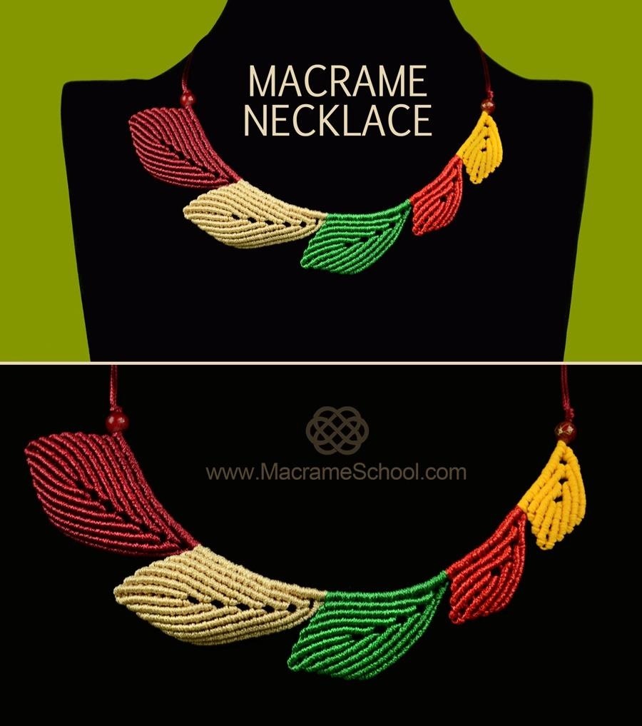 Macrame Leaf Necklace Tutorial
