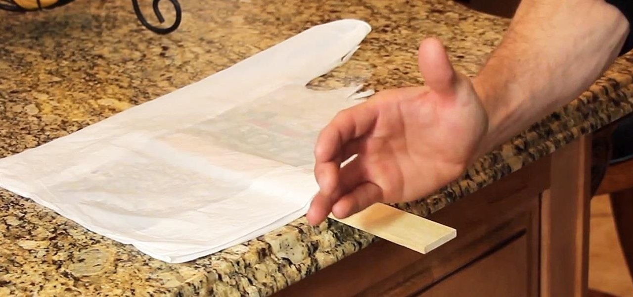 Karate Chop a Paint Stick with Help from Air Pressure and a Plastic Bag