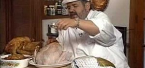 Season and roast a turkey