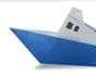 Origami a steamship Japanese style