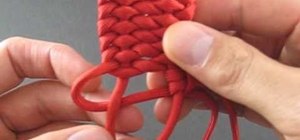 Tie bush bar and belt (alternating KBK bar) knots with parcord